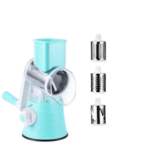 Rotary Cheese Grater – 3 - in - 1 Manual Slicer with Suction - Rotary Cheese Grater - Hurbane Home