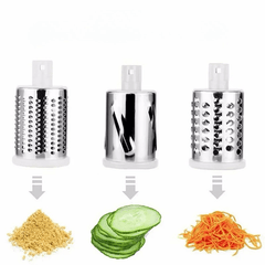 Rotary Cheese Grater – 3 - in - 1 Manual Slicer with Suction - Rotary Cheese Grater - Hurbane Home