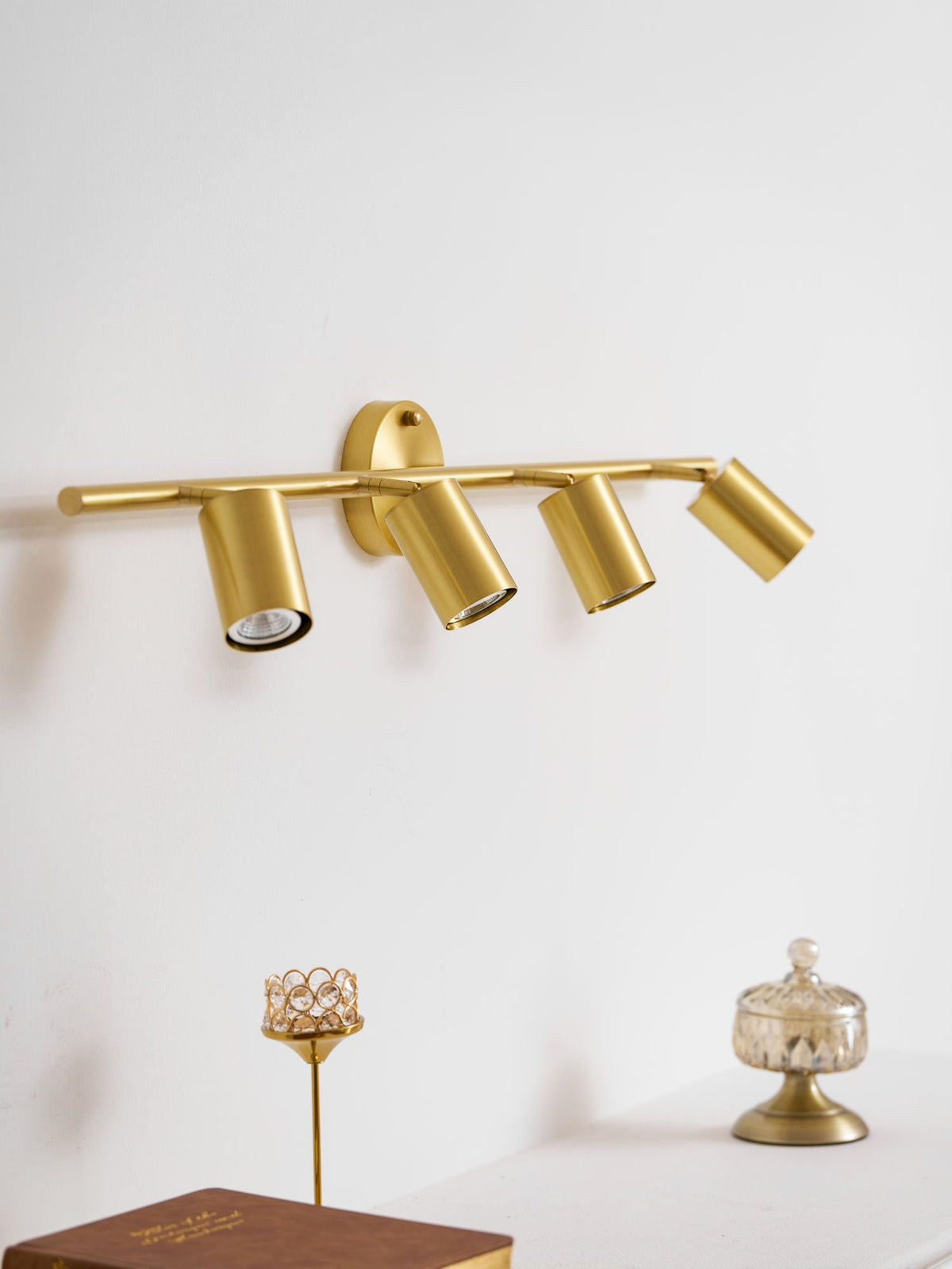 Rotatable brass spotlight bar for wall or ceiling alternative angle view 7