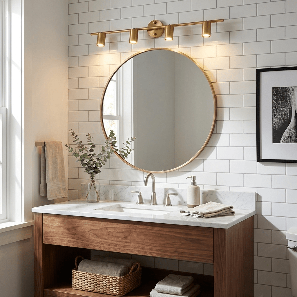 Rotatable brass spotlight bar for wall or ceiling colour option view 9