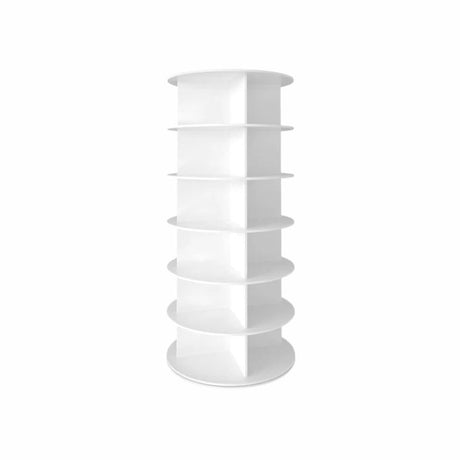 6 Tier Rotating Shoe Rack – 24 Pairs Spinning Tower Organizer White.