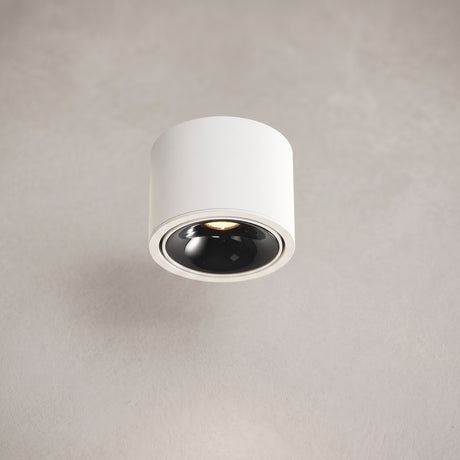 Round adjustable LED surface mount spotlight, studio product photo