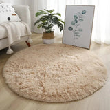 Round Area Rug – Ultra - Soft Plush Fluffy Shag Carpet for Bedroom - Hurbane Home