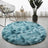 Round Area Rug – Ultra - Soft Plush Fluffy Shag Carpet for Bedroom - Hurbane Home