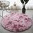 Round Area Rug – Ultra - Soft Plush Fluffy Shag Carpet for Bedroom - Hurbane Home