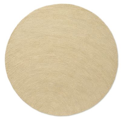 round area rug in pure wool hand tufted texture