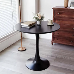 Round Dining Table - 24 inch tulip style small space steel base - Round Outdoor Table - Hurbane Home