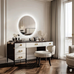 Round LED Bathroom Mirror – Anti - Fog Touch Dimmable Backlit Design - Hurbane Home