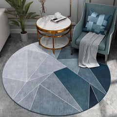 Round Shag Rug – VIKAMA Crystal Velvet Soundproof Chair Mat - Hurbane Home