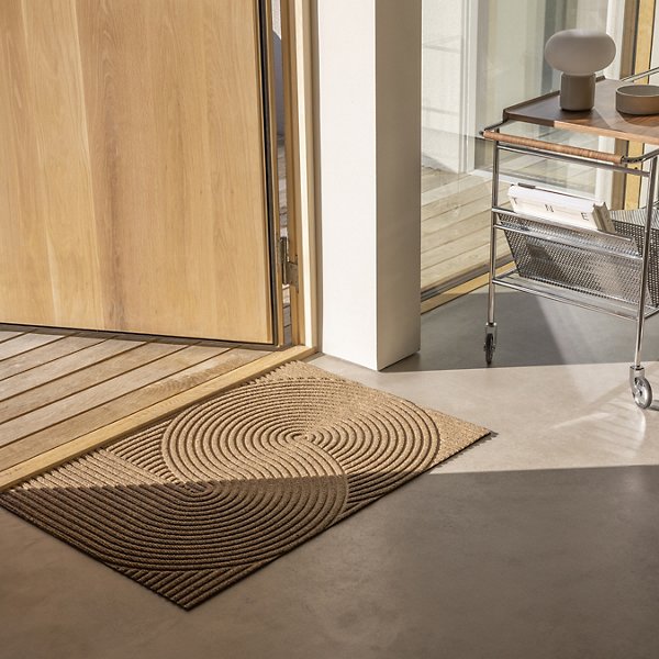 Textured rubber door mat outdoor with non slip backing