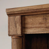 Rustic Bookshelf – Vintage Oak Bookcase with Doors - Rustic Wood Bookcase - Hurbane Home