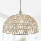 Rustic rope pendant light - lifestyle dining
