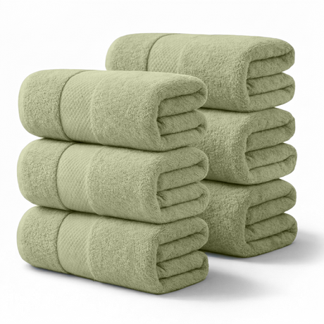 6-Piece Bath Sheet - 100% Cotton, Ultra-Absorbent, 550 GSM Extra Large Towels