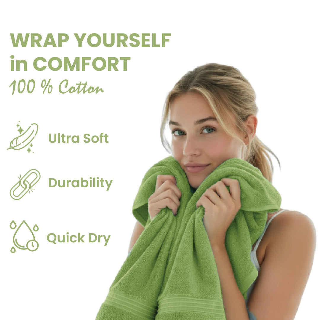 Premium Bath Towel Sets – 100% Egyptian Cotton, 550 GSM, 4 and 8-Piece Sets