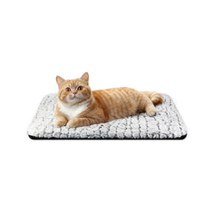 Self Warming Cat Bed - Faux Fur Non Slip Washable Pet Mat - Heated Pet Bed - Hurbane Home