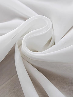 Sheer White Curtains – Self - Adhesive Gauze Panel for Bay Windows - Hurbane Home