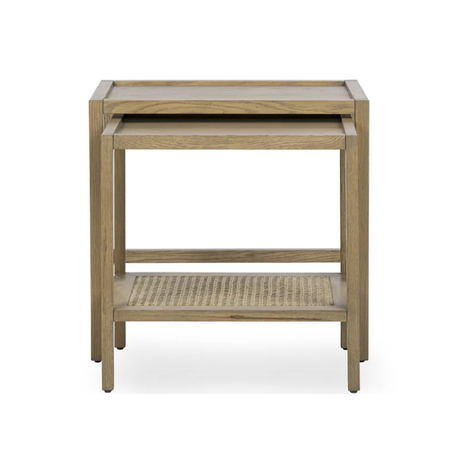 side table nest for living room with sliding nesting design
