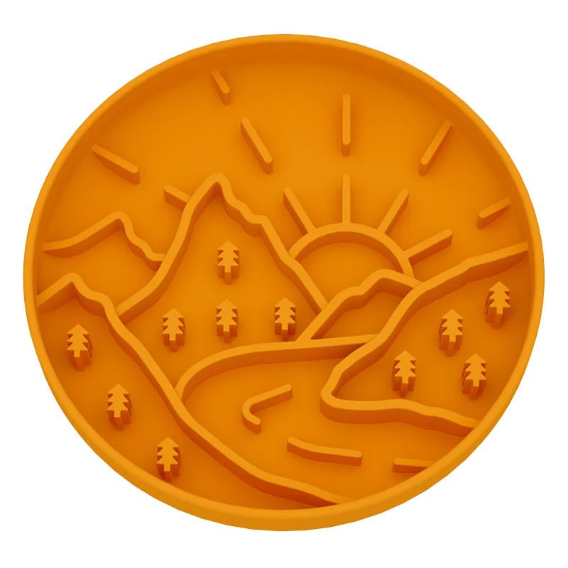 Silicone Slow Feed Dog Bowl - Non - Slip Chew - Resistant Feeder - Slow Feeder Pet Bowl - Hurbane Home
