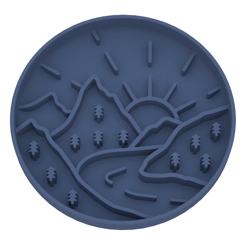 Silicone Slow Feed Dog Bowl - Non - Slip Chew - Resistant Feeder - Slow Feeder Pet Bowl - Hurbane Home