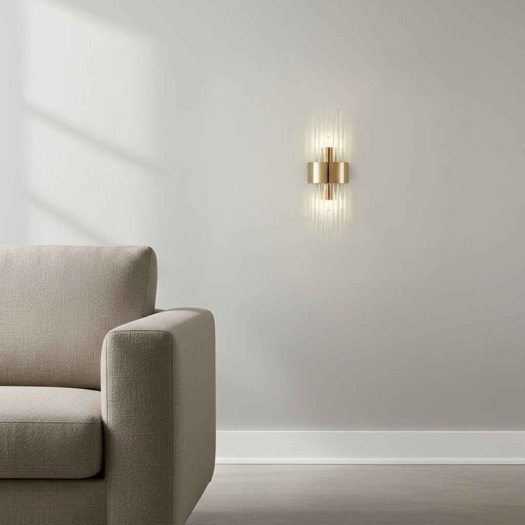 Chic Modern Wall Sconce with Crystal Accents for Bedroom Kitchen