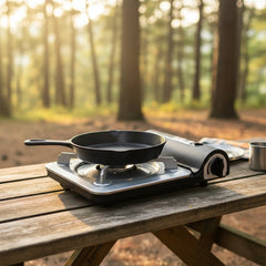 Single Propane Stove - Portable Outdoor Cooking with Adjustable Heat Control - Camping Gas Stove - Hurbane Home