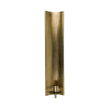 Brass Channel Candle Wall Sconce Tall Tapered Candle Holder