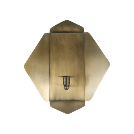 Sir Madam Quatrefold Brass Candle Wall Sconce Single Light