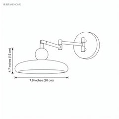 Dimension diagram showing shade 7.8 inch diameter and 4.7 inch height