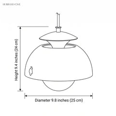 nordic bud metal spherical pendant light dimensions