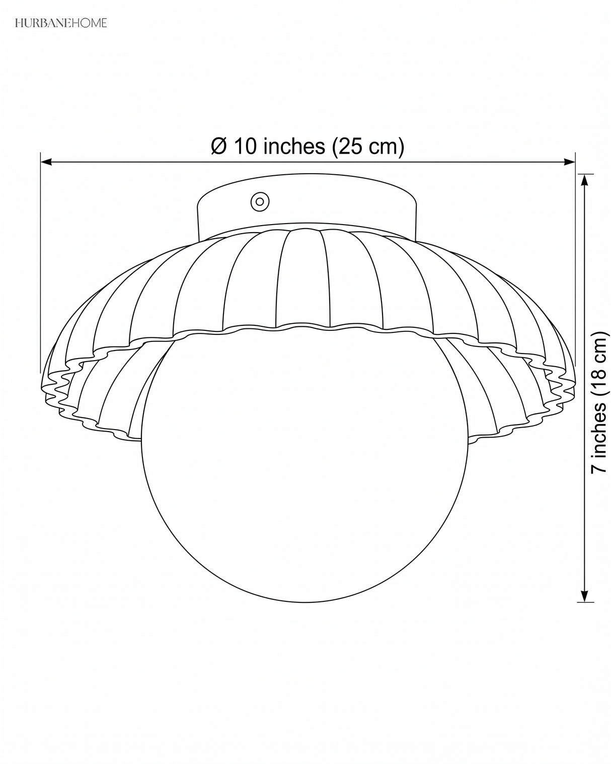 cream glass flower-bud ceiling light dimensions