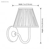 rustic pleated fabric wall sconce dimensions