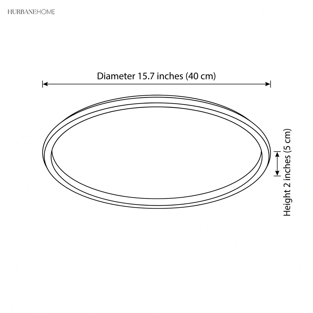 round hollow ceiling light dimensions