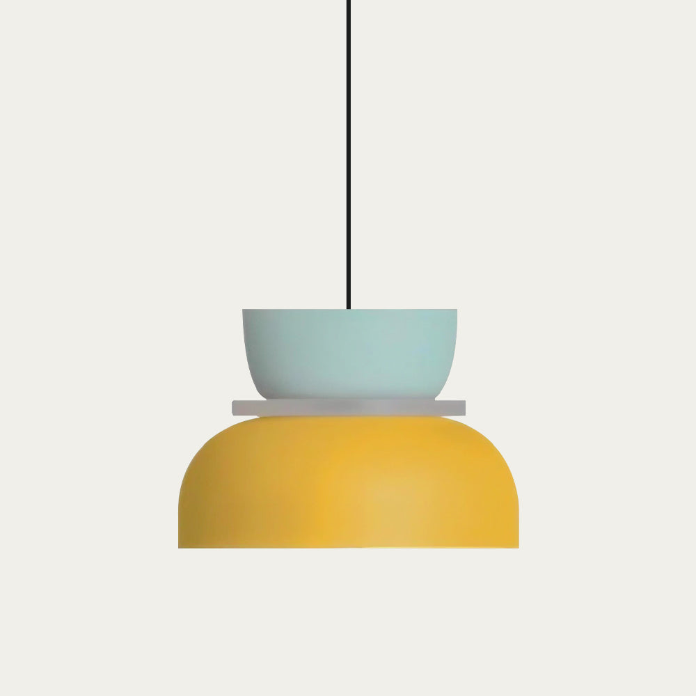 Nordic Pendant Light Acrylic Aluminum Colorful Bowl Shade E27