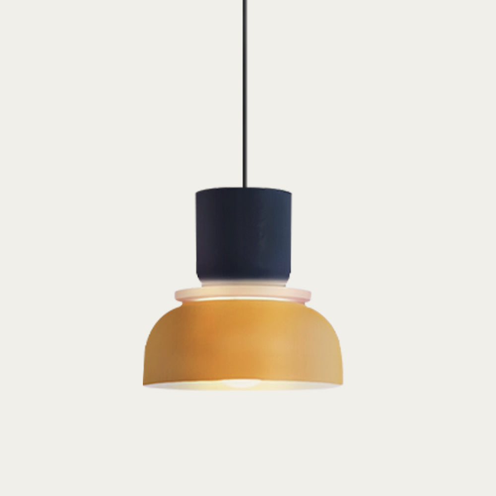 Nordic Pendant Light Acrylic Aluminum Colorful Bowl Shade E27