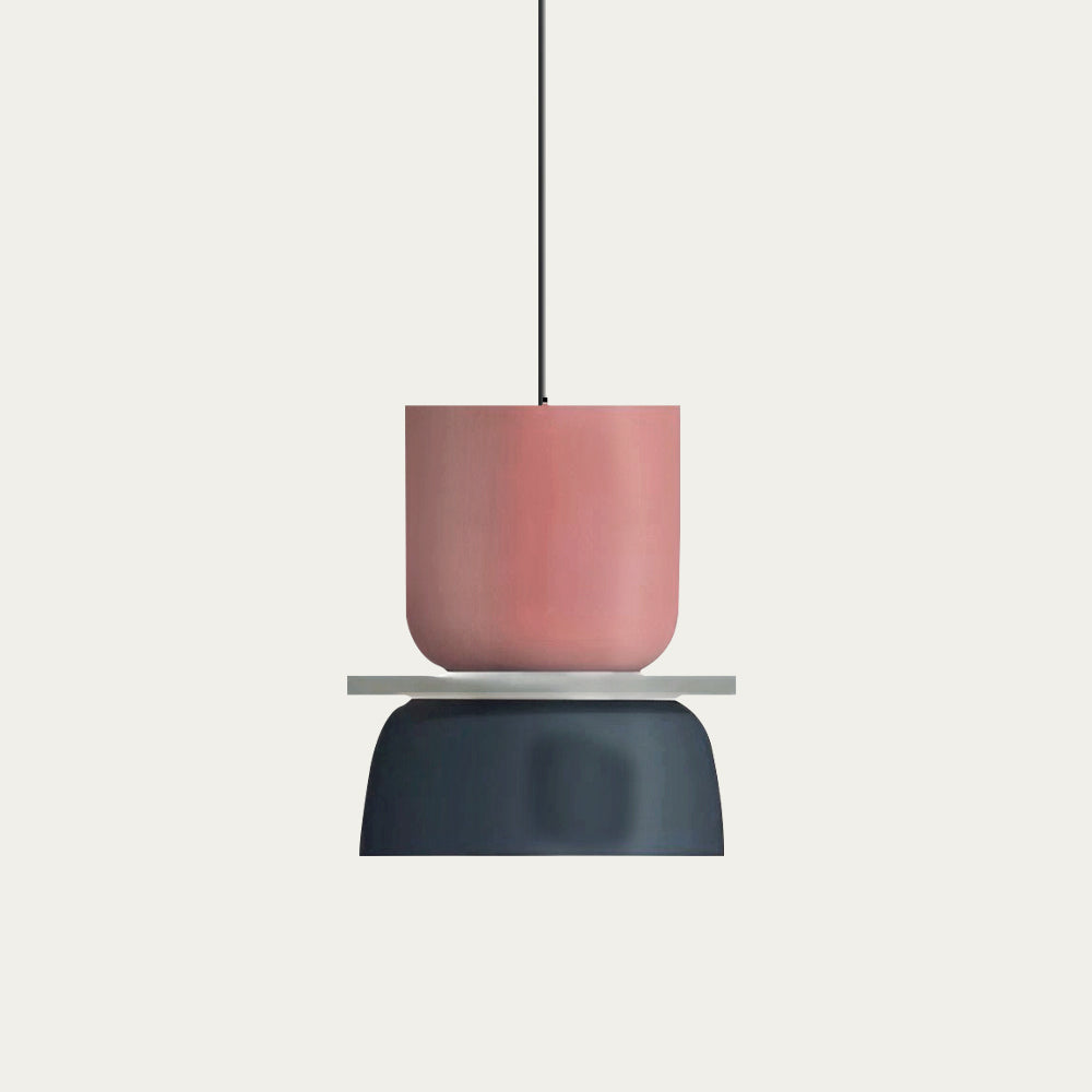 Nordic Pendant Light Acrylic Aluminum Colorful Bowl Shade E27