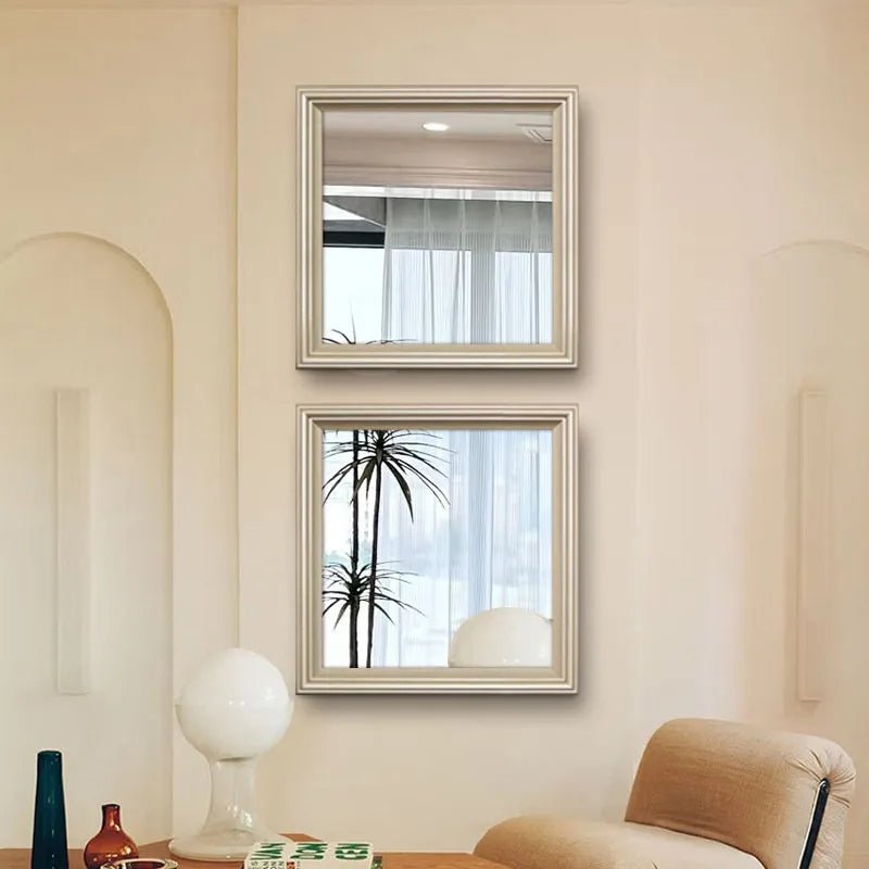 Small Square Framed Mirror - Elegant Decorative Wall Mirror for Lounges - Lounge Wall Mirrors - Hurbane Home