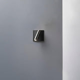 Compact square sconce with an integrated LED and wall switch, view 5
