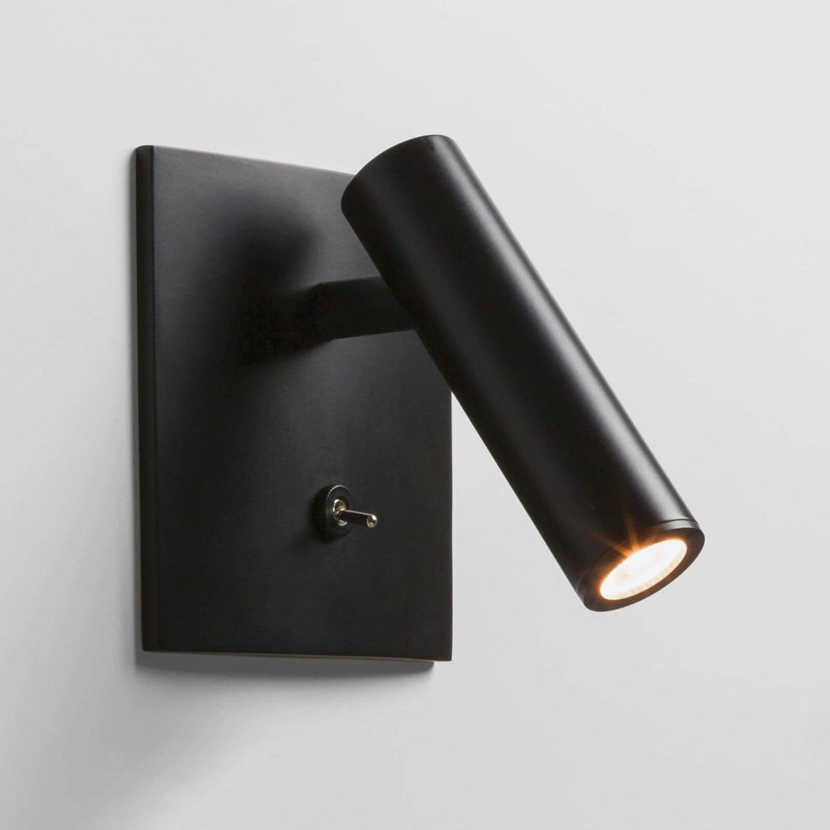 Copper finish square LED sconce for a bedside or hallway, view 6