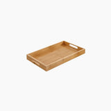 Bamboo Organizer Tray with Handles - Wide Utensil Drawer Storage Solution