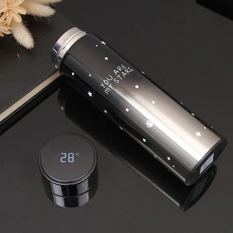 Smart Stainless Steel Thermal Bottle 500ml Temperature Display - Hurbane Home