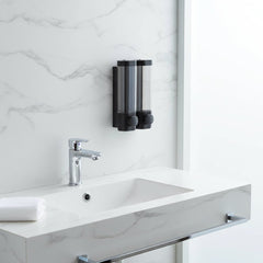 Soap Dispenser Wall Mount No Drill - Easy Install Shower Bathroom Solution - wall mounted Soap Dispenser - Hurbane Home