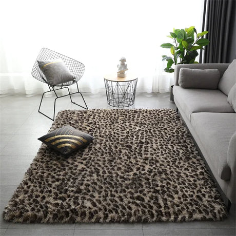 Soft fluffy carpet styled as floor accent in modern home interior