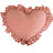 Plush ruffled accent designed as soft heart shaped pillow for bedroom