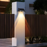 Solar outdoor wall light detail view 4 showing finish and construction
