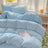 Solid Cotton Bed Linen - 4 - Piece Cotton Sheet Set with Duvet Cover - Hurbane Home