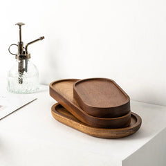 Solid Wood Serving Tray - Japanese - Style Tea, Snack and Fruit Platter - Hurbane Home
