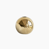 Spherical Vase – Gold Plated Ceramic Tabletop Flower Display Decor - Hurbane Home