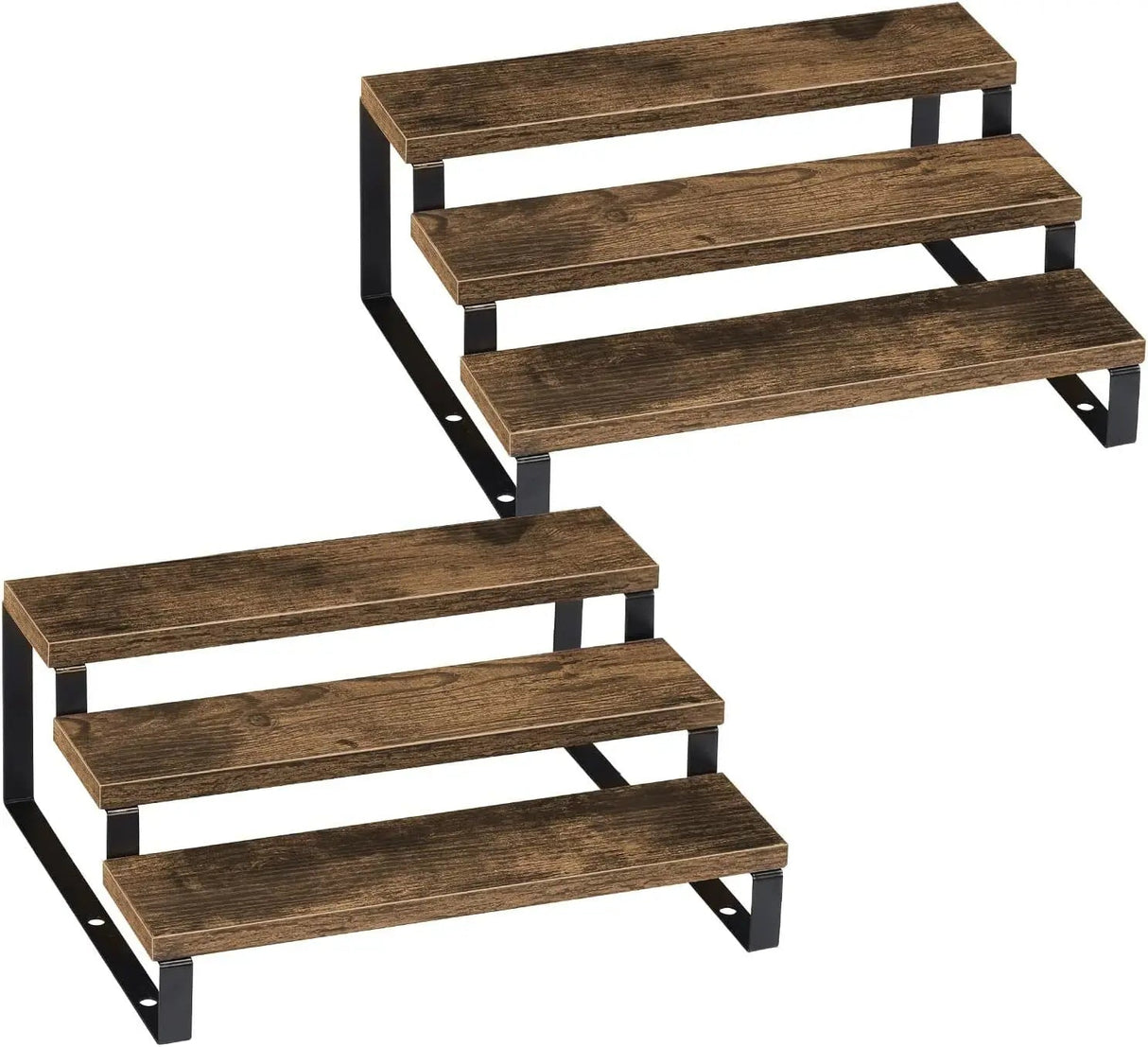 Spice Rack Organizers – Expandable 3 - Tier Wooden Countertop Storage Shelf - Hurbane Home