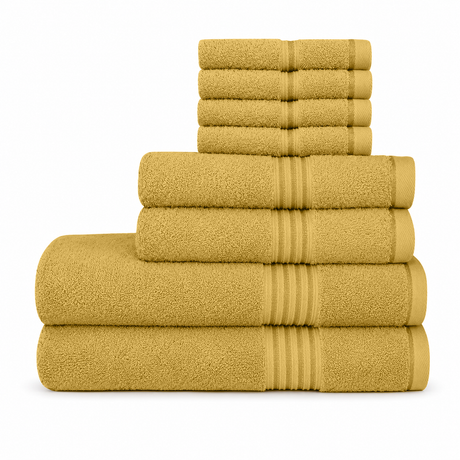 8-Piece Luxury Cotton Towel Set – Soft, Quick-Dry & Absorbent