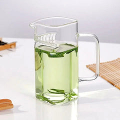 Square Glass Water Pitcher with Fruit Infuser for Fresh, Flavorful Beverages - Fruit Infusion pitcher - Hurbane Home